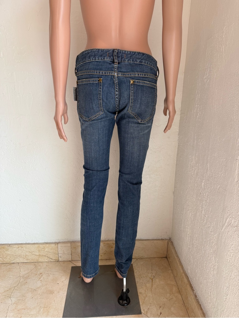 Free People Skinny Slim-Fit Low Jeans Denim Pants Dark Blue Women’s Size 29 NWT